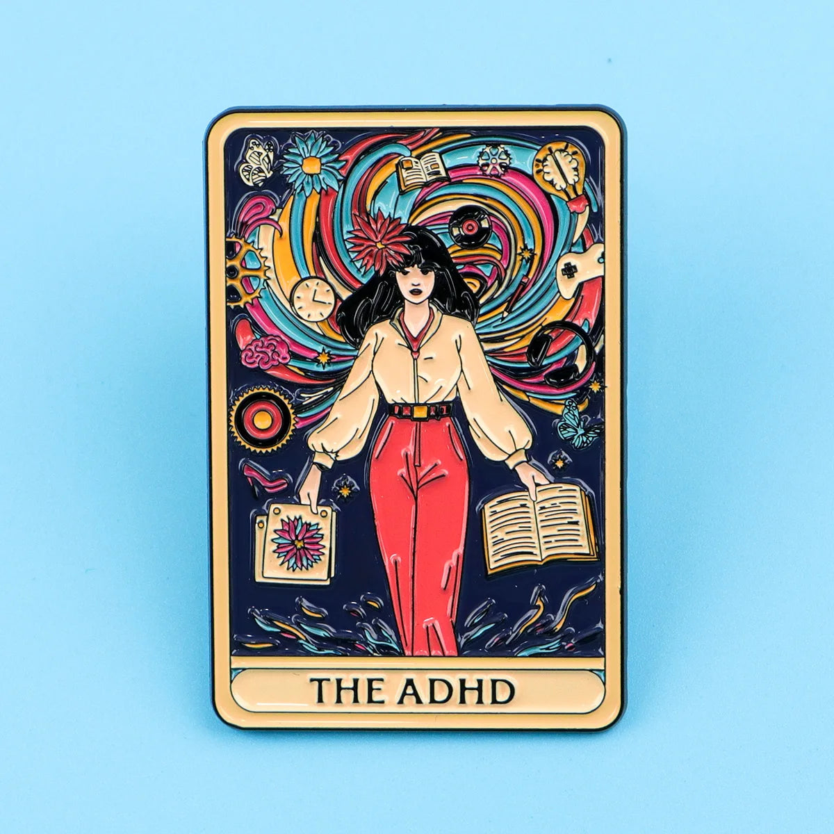 ADHD Enamel Tarot Pin