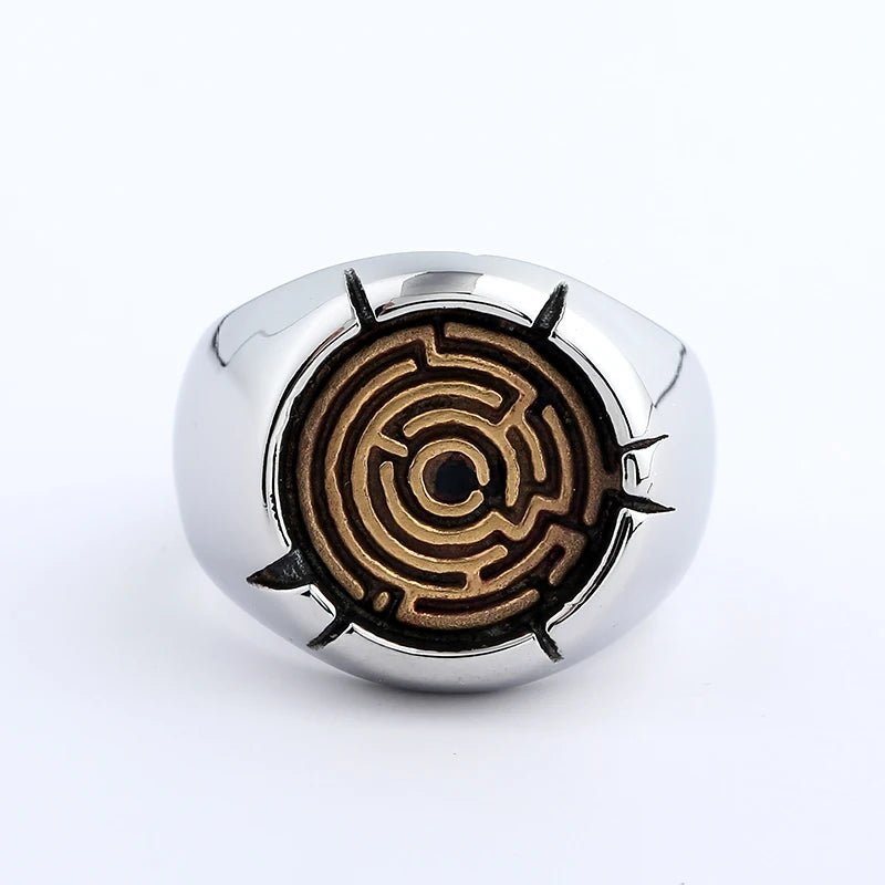 Maze Ring Stainless Steel
