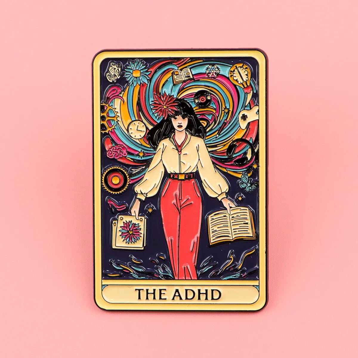 ADHD Enamel Tarot Pin