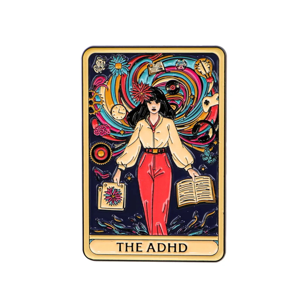 ADHD Enamel Tarot Pin