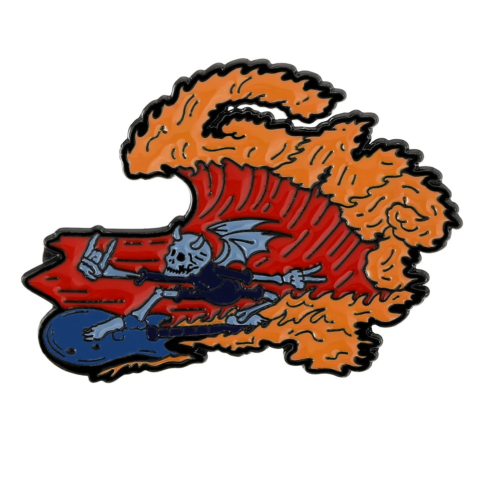 Gun Roses Enamel Pins