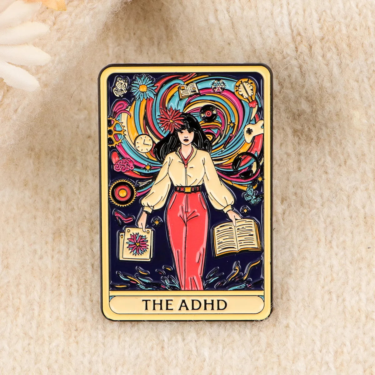 ADHD Enamel Tarot Pin